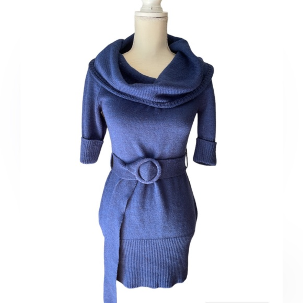 Forever 21‎ Blue Knit Sweater Mini Dress